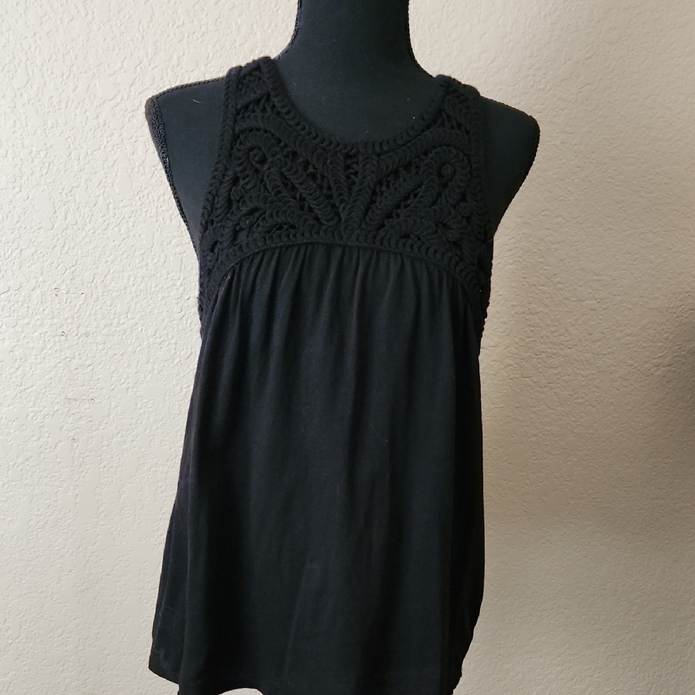 LOFT Black  Embellished Tank Top